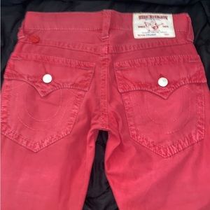 True Religion Ricky Red straight jean size 28